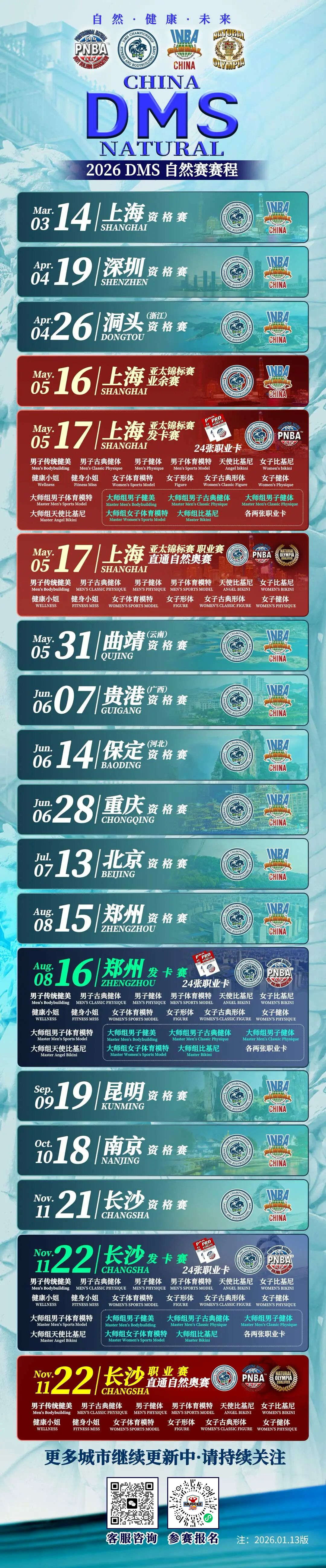 赛程发布|2026DMS自然赛赛程发布:18场赛事,资格赛13场、发卡赛3场、职业赛2场插图 赛程发布|2026DMS自然赛赛程发布:18场赛事,资格赛13场、发卡赛3场、职业赛2场插图