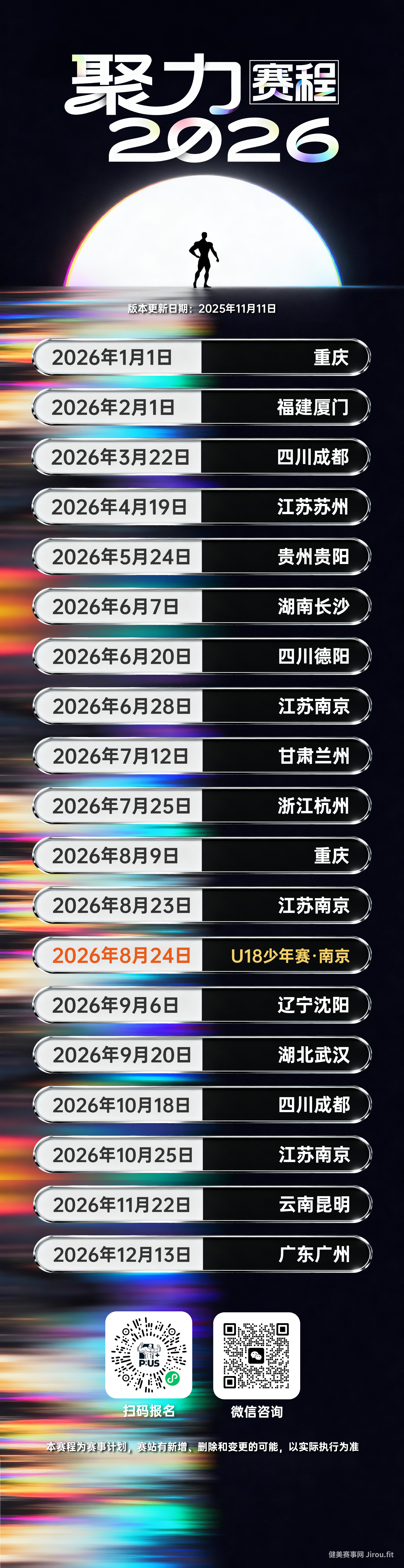 2026竞迹健美学院新版竞技健美备赛班——南京&成都线下5天学习,免费比任意一场聚力健美赛事插图 2026竞迹健美学院新版竞技健美备赛班——南京&成都线下5天学习,免费比任意一场聚力健美赛事插图